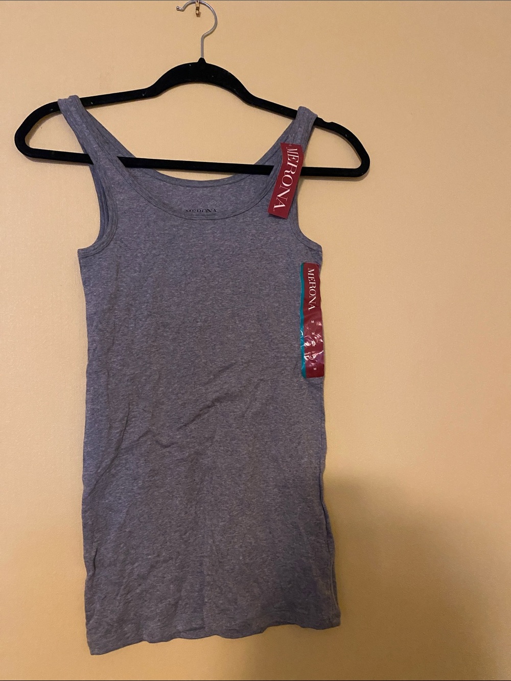 Merona Heather Gray Scoop Tank with Wide Straps